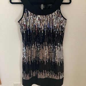 Silver and black cabaret dress